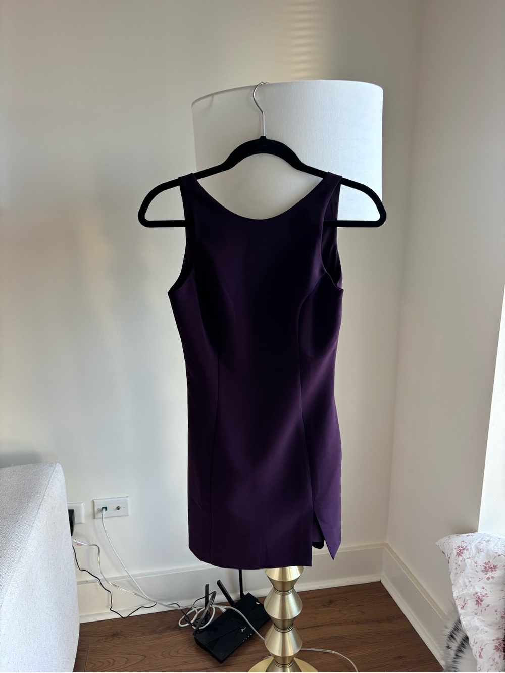 Amanda Uprichard Deep Plum Sleeveless Sheath Dress
